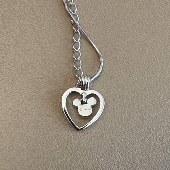 Disney Elegant Silver Heart Necklace and Earring Set - Picture 4 of 4